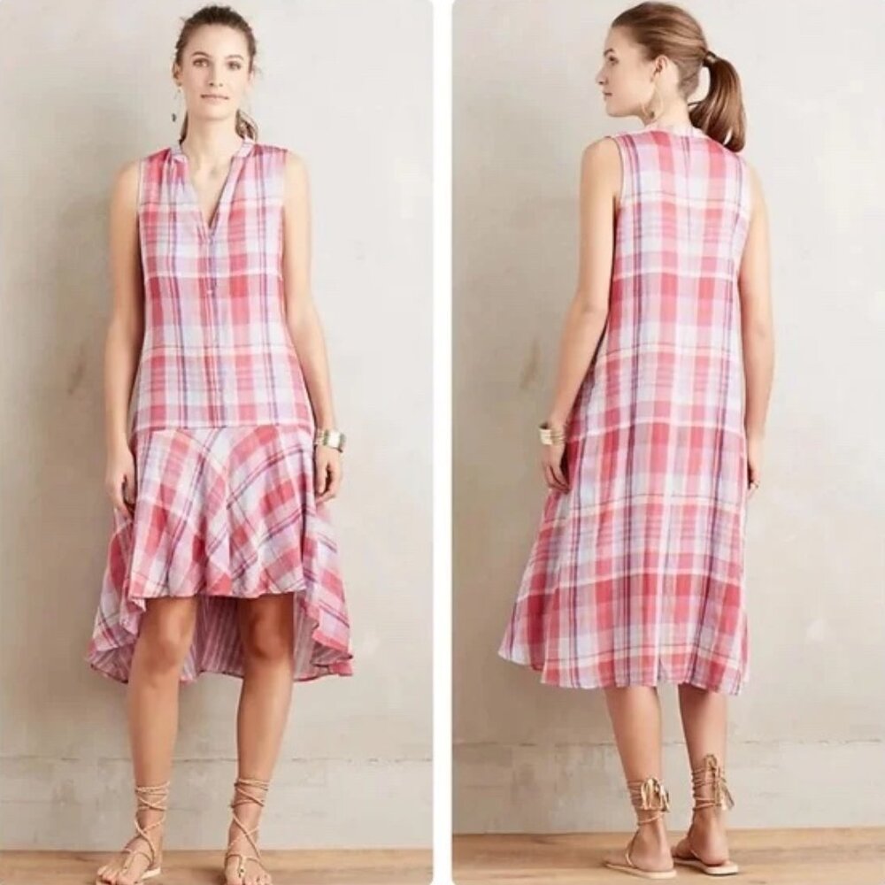 Anthro Maeve Pippa Swing Plaid Dress